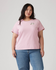 Женская футболка Levi's с логотипом 1159845836 (Розовый 3X)
