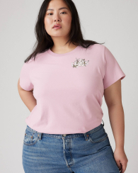 Женская футболка Levi's с логотипом 1159845836 (Розовый 3X)