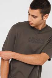 Чоловічі футболки з логотипом Armani Exchange 1159845873 (Коричневий XXL)