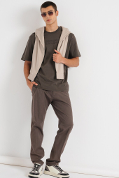 Чоловічі футболки з логотипом Armani Exchange 1159845873 (Коричневий XXL)