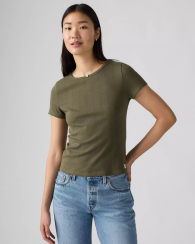 Укороченная женская футболка Levi's 1159845997 (Зеленый XS)