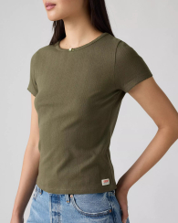 Укороченная женская футболка Levi's 1159845997 (Зеленый XS)