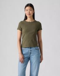 Укороченная женская футболка Levi's 1159845997 (Зеленый XS)