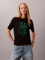 Женская футболка Calvin Klein с логотипом 1159846053 (Черный XS)