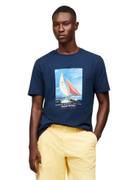 Мужская футболка Tommy Hilfiger с принтом 1159846163 (Синий L)