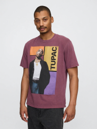 Футболка мужская GAP Tupac с принтом 1159846195 (Фиолетовый S)