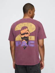 Футболка мужская GAP Tupac с принтом 1159846195 (Фиолетовый S)