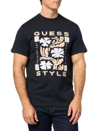 Мужская футболка Guess с принтом 1159846197 (Синий L)