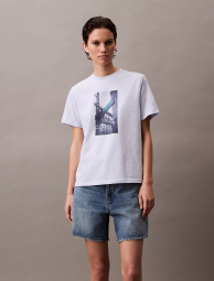Жіноча футболка Calvin Klein з принтом 1159846535 (Синій XL)
