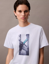 Жіноча футболка Calvin Klein з принтом 1159846535 (Синій XL)
