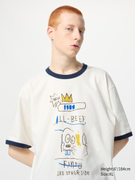 Футболка UNIQLO с принтом Jean-Michel Basquiat 1159846586 (Белый L)