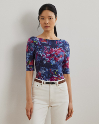 Женская футболка Ralph Lauren с принтом 1159846715 (Синий L)