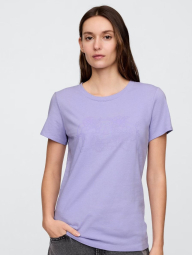 Женская футболка GAP с логотипом 1159847000 (Сиреневый S)