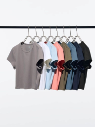 Укорочена футболка з технологією AIRism 1159847228 (Чорний XS)