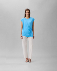 Женская футболка Calvin Klein с драпировкой 1159847456 (Голубой XS)