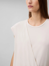 Женская футболка Calvin Klein с драпировкой 1159847474 (Бежевый XS)