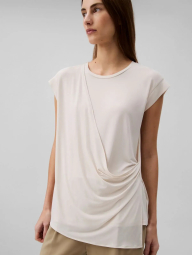 Женская футболка Calvin Klein с драпировкой 1159847474 (Бежевый XS)