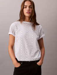 Жіноча футболка Calvin Klein з принтом 1159847528 (Білий S)