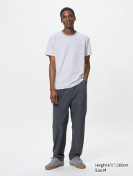 Футболка UNIQLO AIRism в смужку 1159847557 (Сірий XXL)