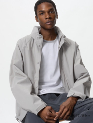 Футболка UNIQLO AIRism в смужку 1159847557 (Сірий XXL)