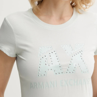 Женская футболка Armani Exchange с логотипом 1159848394 (Бирюзовый XXL)
