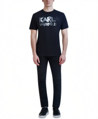 Жіноча футболка Karl Lagerfeld Paris з об'ємним логотипом 1159848446 (Чорний XL)