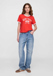 Женская футболка GAP с логотипом 1159848519 (Красный XXL)