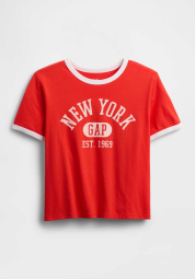 Женская футболка GAP с логотипом 1159848519 (Красный XXL)