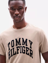 Мужская футболка Tommy Hilfiger с логотипом 1159848666 (Бежевый S)