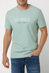 Чоловічі футболки Guess з логотипом 1159848808 (Зелений XXL)