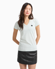 Женская футболка Armani Exchange с логотипом 1159848856 (Бирюзовый S)