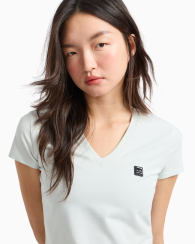 Женская футболка Armani Exchange с логотипом 1159848856 (Бирюзовый S)