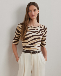 Женская футболка Ralph Lauren 1159848922 (Бежевый/Коричневый XS)