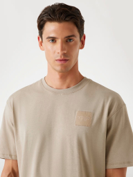 Мужская футболка Guess с логотипом 1159849087 (Бежевый XL)