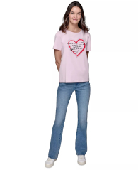 Женская футболка Karl Lagerfeld Paris с принтом 1159849359 (Розовый S)