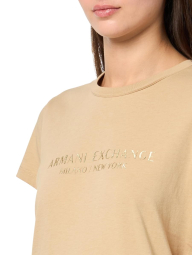 Жіноча футболка з логотипом Armani Exchange 1159849373 (Бежевий XL)