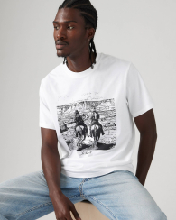 Футболка мужская Levi's с принтом 1159849609 (Белый M)