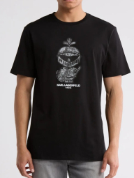 Жіноча футболка Karl Lagerfeld Paris з принтом 1159849655 (Чорний M)