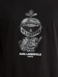 Жіноча футболка Karl Lagerfeld Paris з принтом 1159849656 (Чорний L)