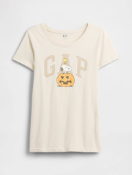 Женская футболка GAP с принтом 1159849663 (Бежевый M)