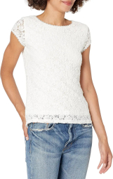 Женская кружевная футболка Karl Lagerfeld Paris 1159849668 (Молочный XS)