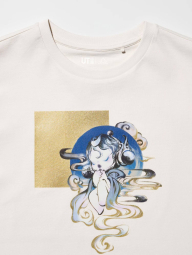 Футболка UNIQLO с принтом SKULLPANDA 1159849746 (Молочный S)