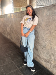 Футболка UNIQLO с принтом SKULLPANDA 1159849746 (Молочный S)