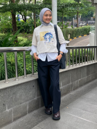 Футболка UNIQLO с принтом SKULLPANDA 1159849746 (Молочный S)