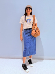 Футболка UNIQLO с принтом SKULLPANDA 1159849746 (Молочный S)