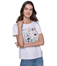 Женская футболка Karl Lagerfeld Paris с принтом 1159849816 (Белый S)