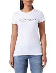 Женская футболка Armani Exchange с логотипом 1159849926 (Белый XXL)