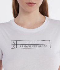 Женская футболка Armani Exchange с логотипом 1159849971 (Белый L)
