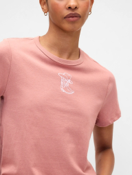 Жіноча футболка GAP з принтом 1159850019 (Рожевий XXL)