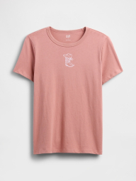 Жіноча футболка GAP з принтом 1159850019 (Рожевий XXL)